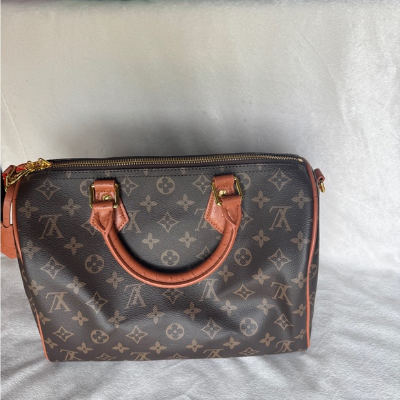 Louis Vuitton Brown and Tan Monogram Satchel - Picture 3 of 9